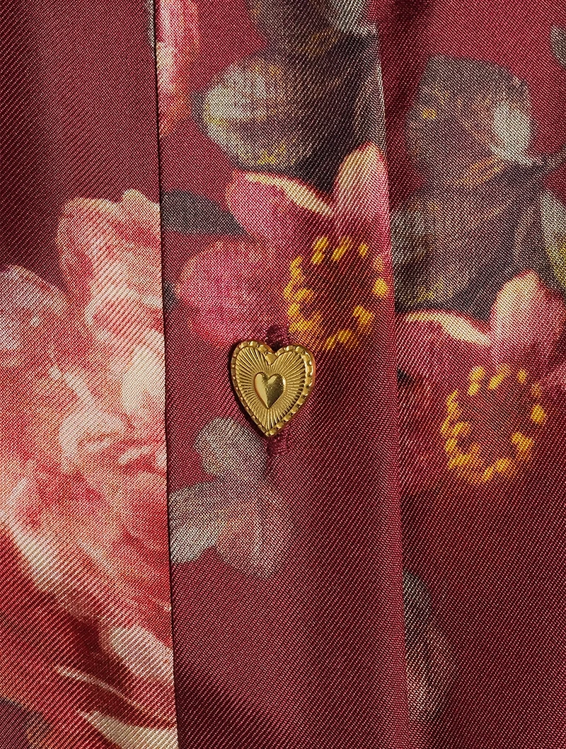 Luminosity Belted Shirt Dress Floral Print