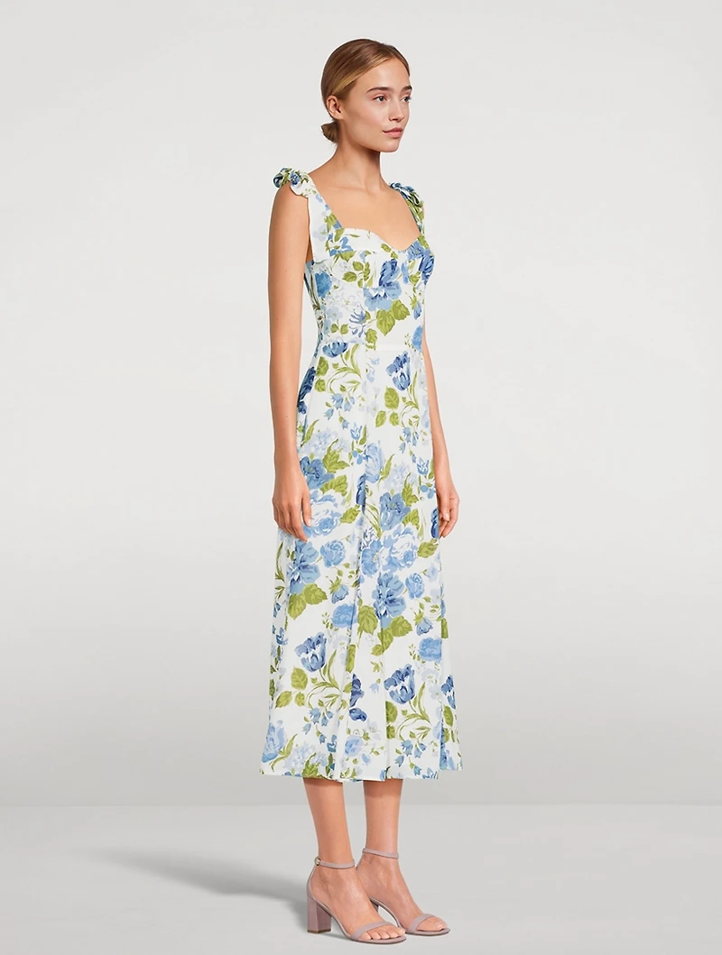 Nadira Midi Dress Floral Print