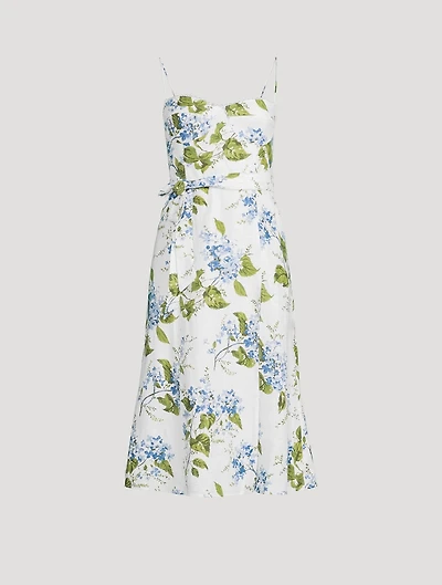 Kieryn Linen Midi Dress Floral Print