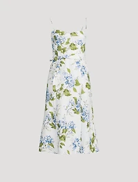 Kieryn Linen Midi Dress Floral Print