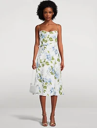 Kieryn Linen Midi Dress Floral Print