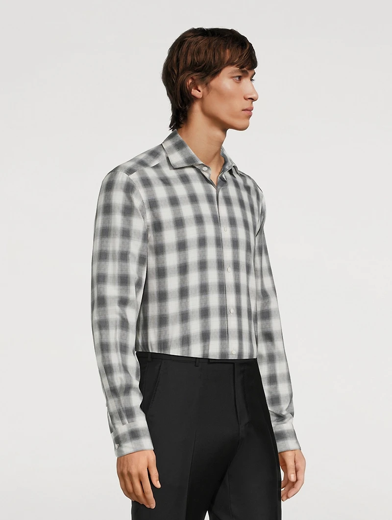 Cotton Shirt Check Print