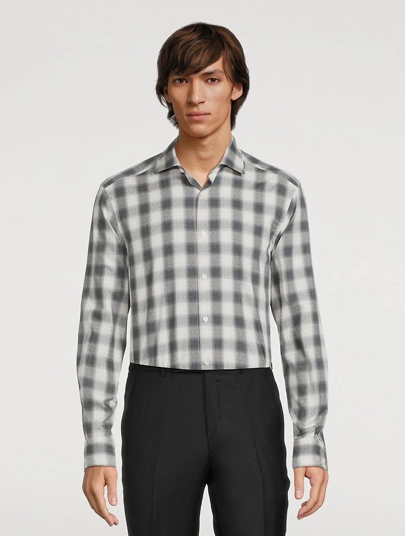 Cotton Shirt Check Print