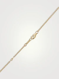 14K White Gold Chain Necklace With Pearl And Diamond