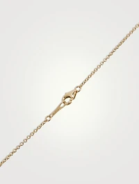 14K Gold Y-Chain Necklace With Pearl And Diamond