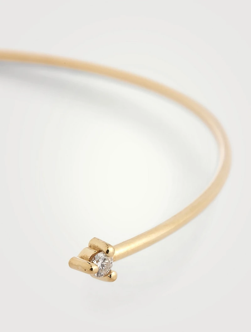 14K Gold Cuff Bracelet With Pearl And Diamond