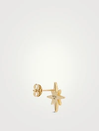 14K Gold Starburst Earrings With Diamonds