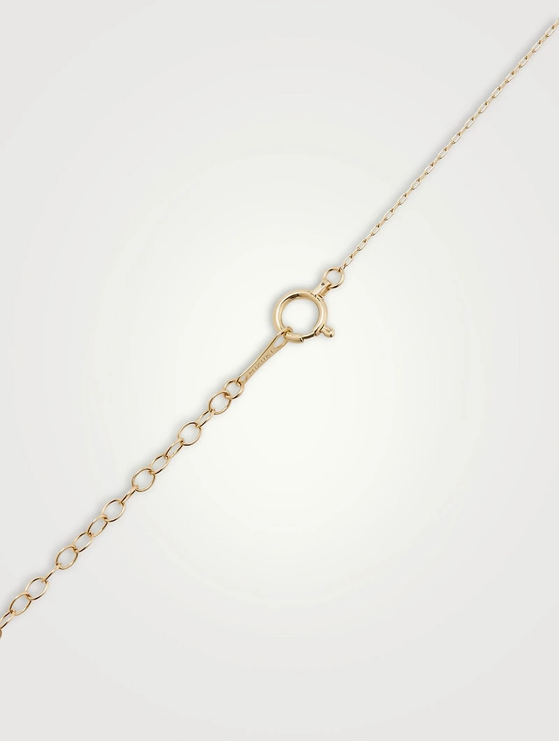 14K Gold Pearl Chain Necklace