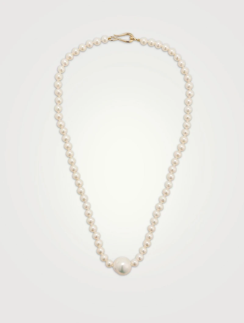 14K Gold Pearl Necklace