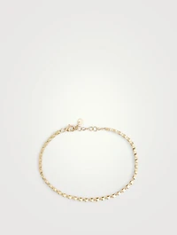 14K Gold Solid Gold Heart Shape Bracelet