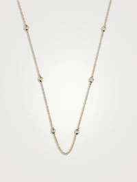 14K Gold By The Yard Necklace With Diamonds