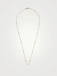 14K Gold By The Yard Necklace With Diamonds
