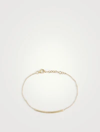 14K Gold Diamond Bar Bracelet