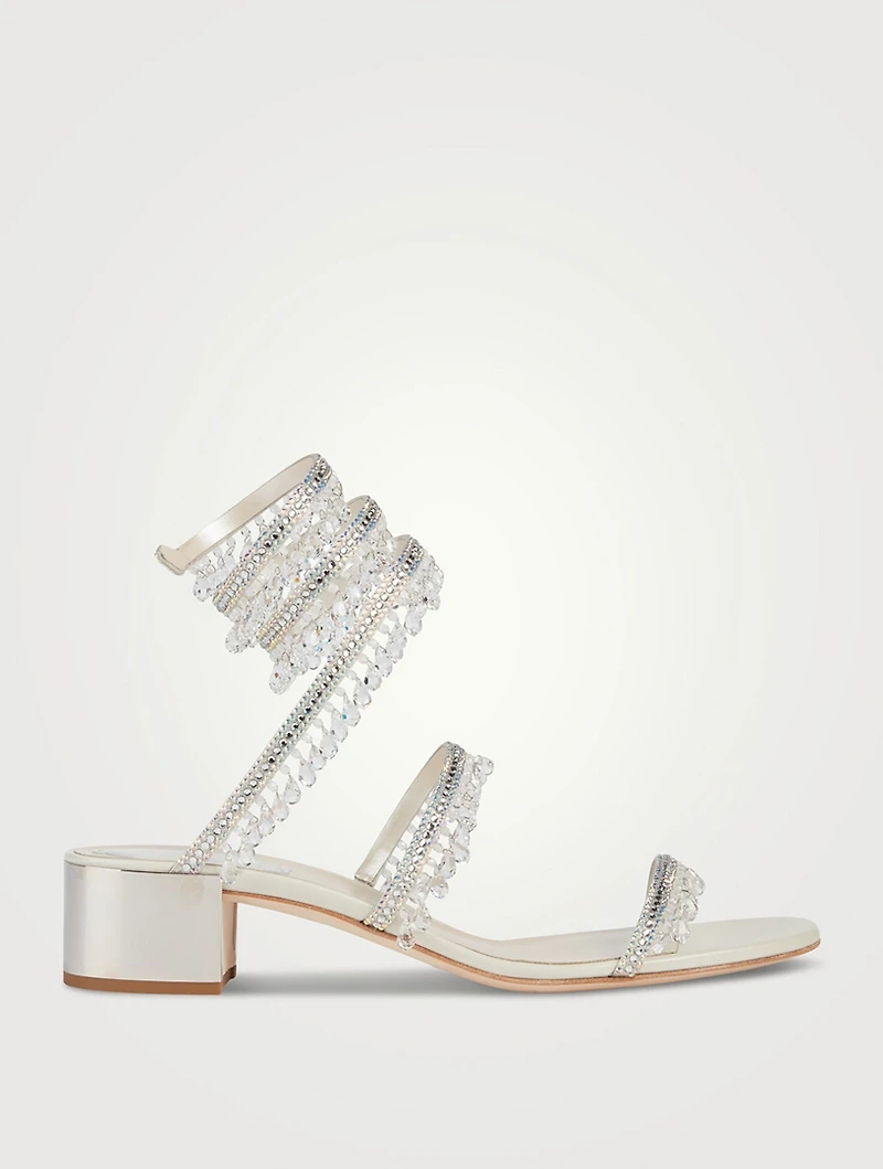 Chandelier Sandals With Crystals