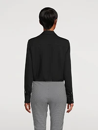 Silk Georgette Wrap Blouse
