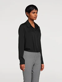 Silk Georgette Wrap Blouse