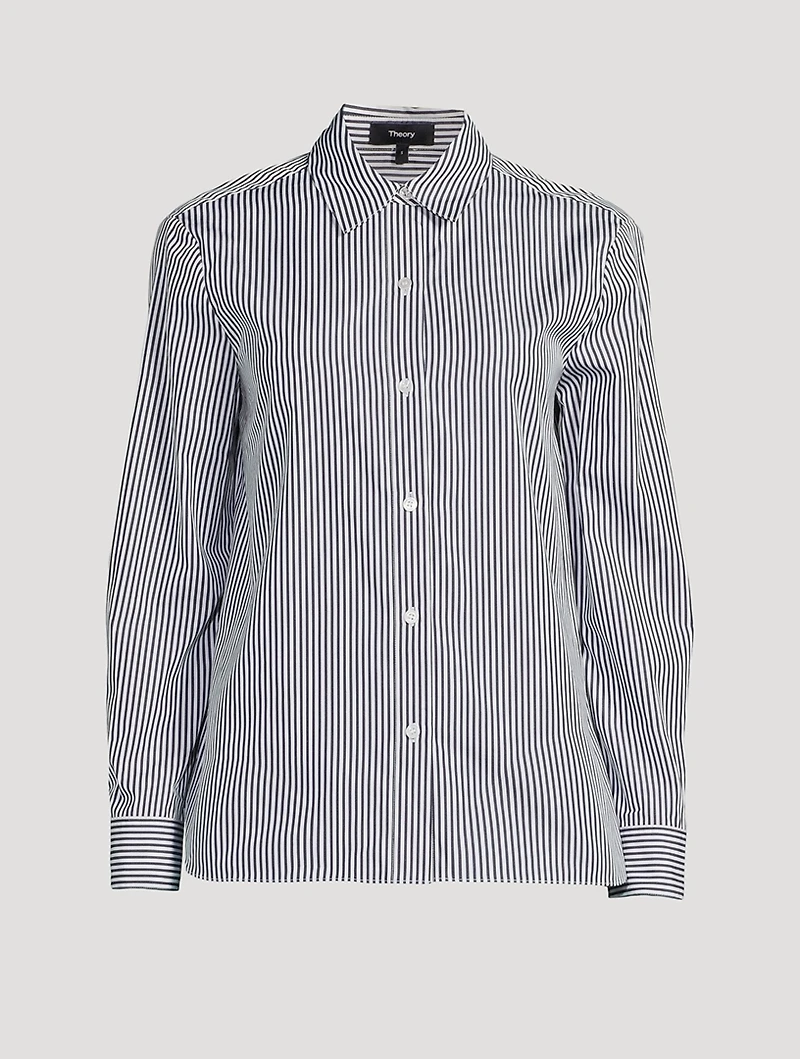 Straight-Fit Shirt Stripe Print