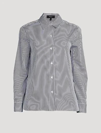 Straight-Fit Shirt Stripe Print