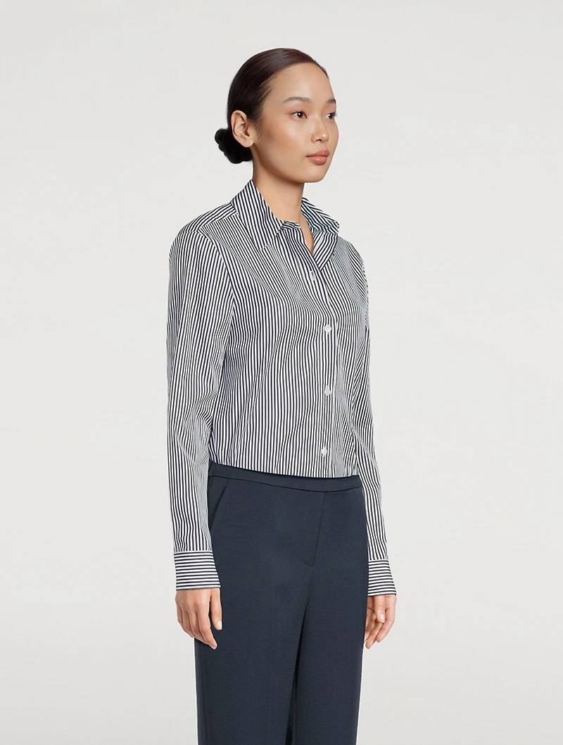 Straight-Fit Shirt Stripe Print