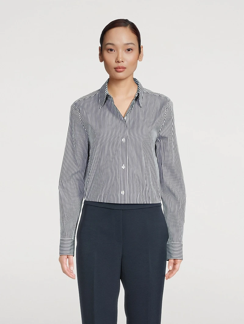 Straight-Fit Shirt Stripe Print