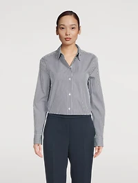 Straight-Fit Shirt Stripe Print