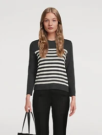 Stripe Jacquard Sweater