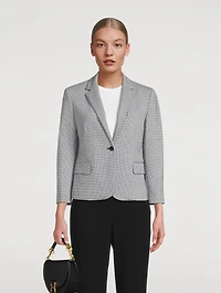 Shrunken Blazer Houndstooth Print
