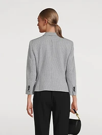 Shrunken Blazer Houndstooth Print