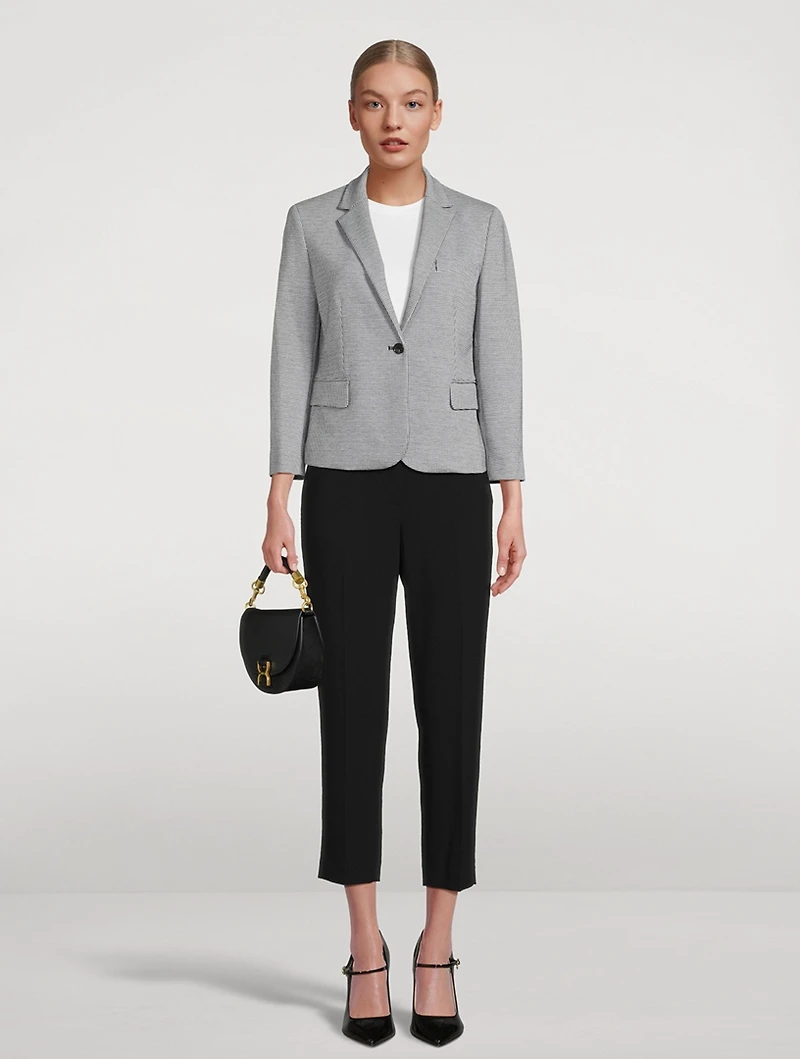 Shrunken Blazer Houndstooth Print