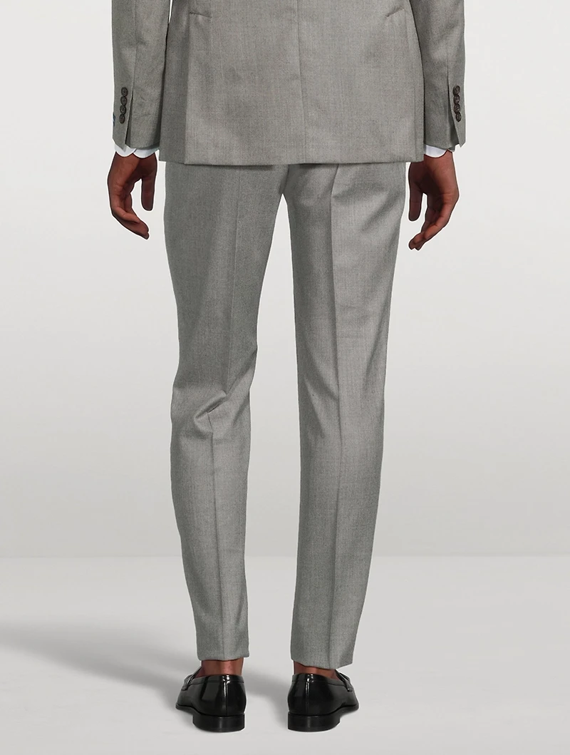 Pleated Wool Suit Pants