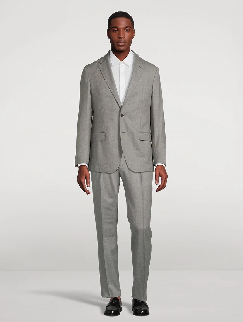 Pleated Wool Suit Pants