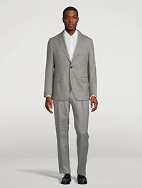 Pleated Wool Suit Pants