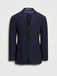 Soft Pinstriped Suit Jacket