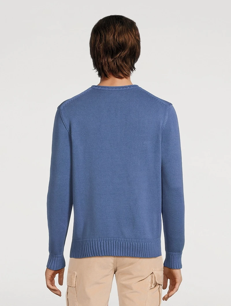 Bear Cotton Mockneck Sweater