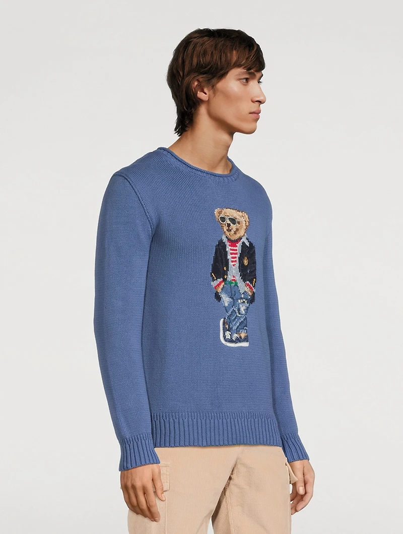 Bear Cotton Mockneck Sweater