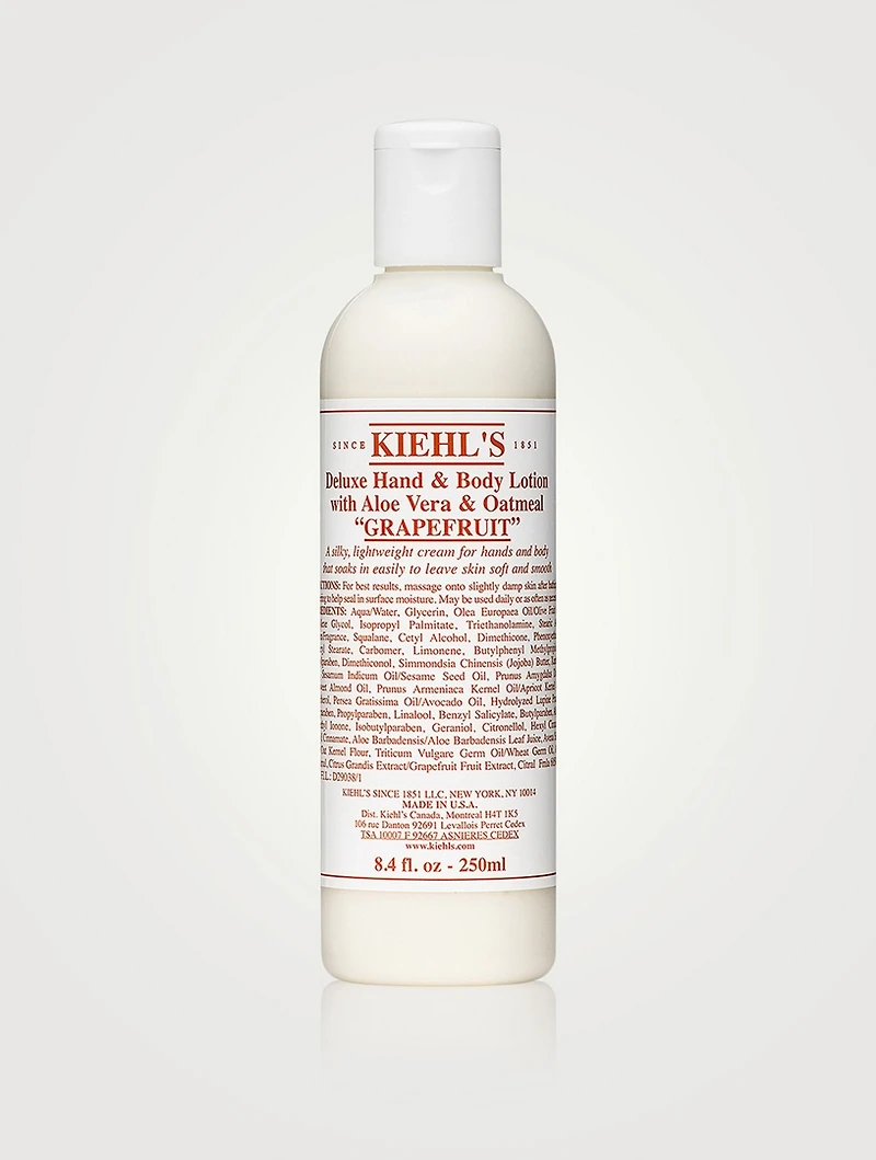 Deluxe Hand & Body Lotion with Aloe Vera & Oatmeal – Grapefruit