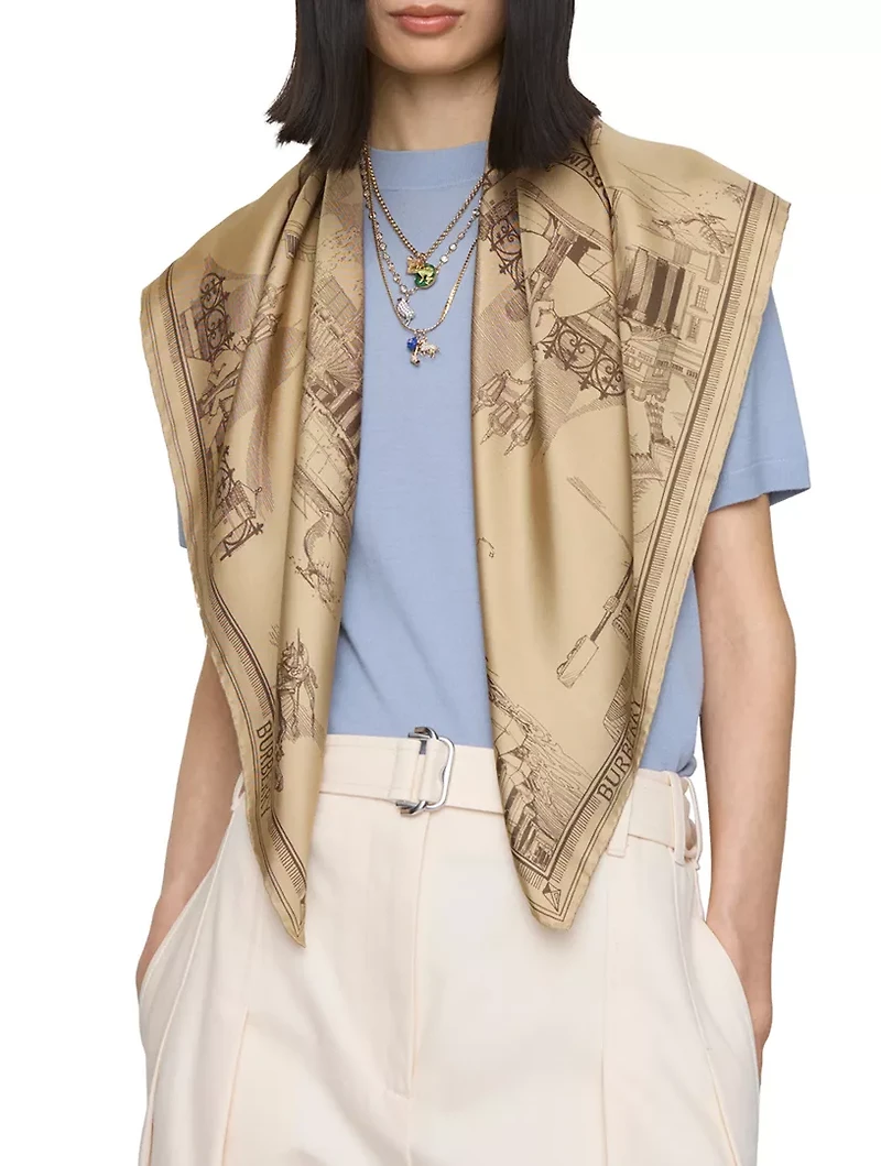 London Landmarks Silk Scarf