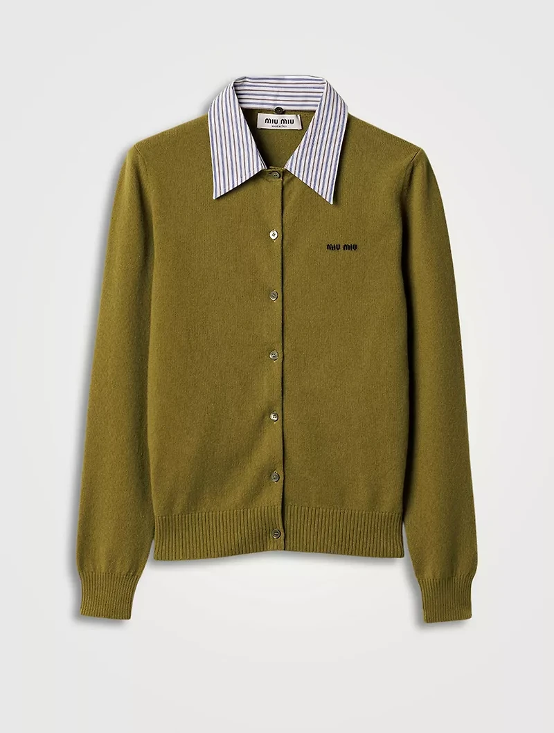 Cashmere Cardigan With Collar