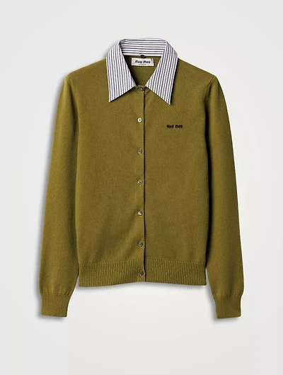 Cashmere Cardigan With Collar