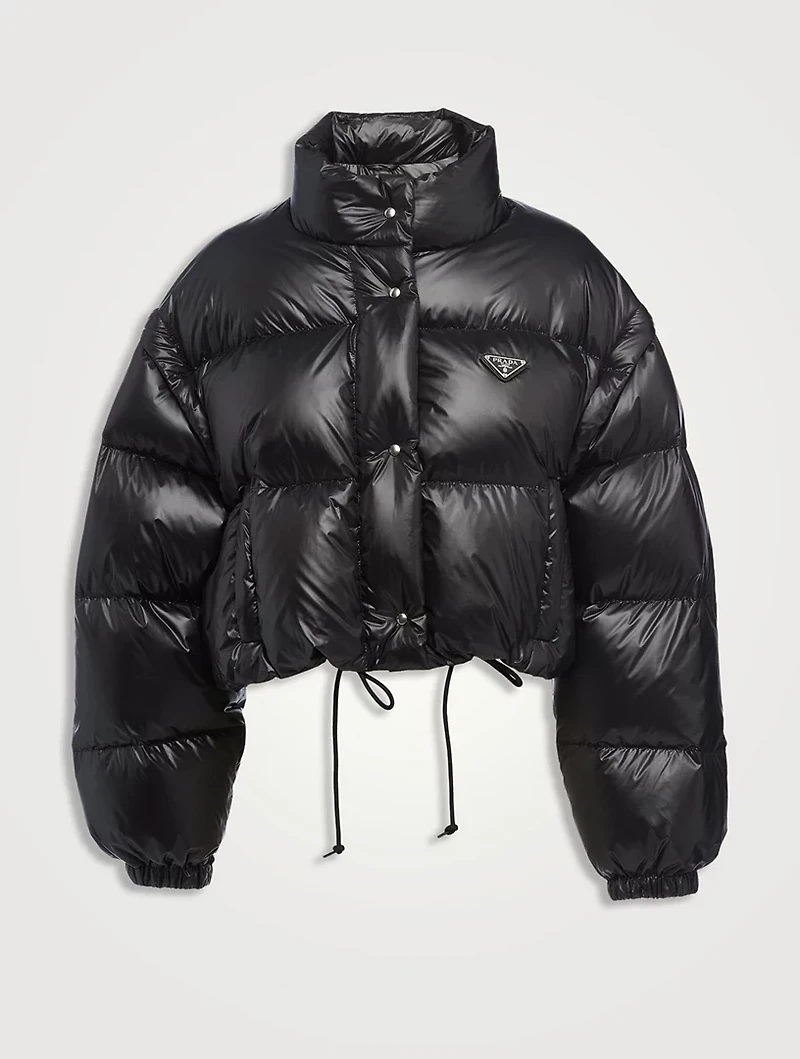 Re-nylon Cropped Convertible Down Jacket