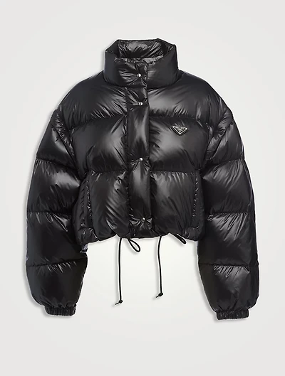 Re-nylon Cropped Convertible Down Jacket