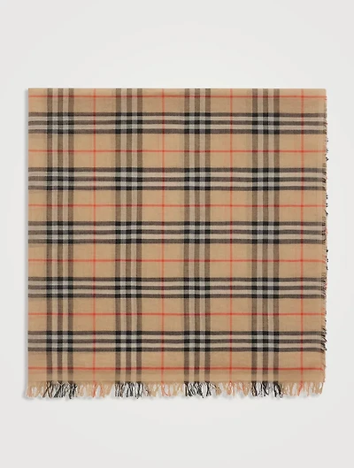 Check Cotton Scarf