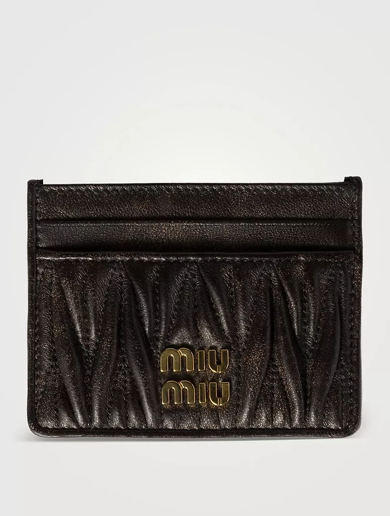 Matelassé Nappa Leather Card Holder