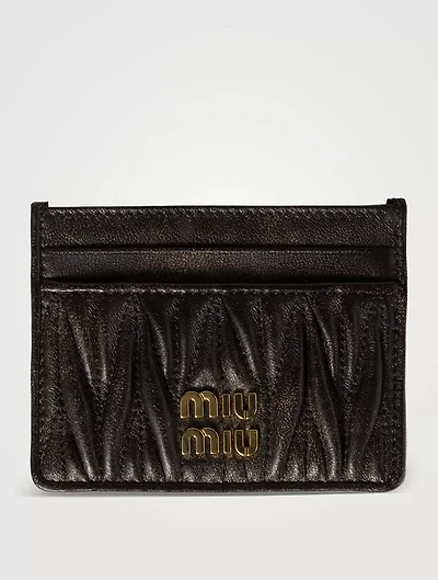 Matelassé Nappa Leather Card Holder