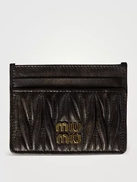 Matelassé Nappa Leather Card Holder