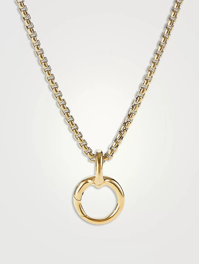 Smooth Amulet Holder In 18k Yellow Gold