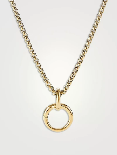 Smooth Amulet Holder In 18k Yellow Gold