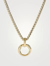 Smooth Amulet Holder In 18k Yellow Gold