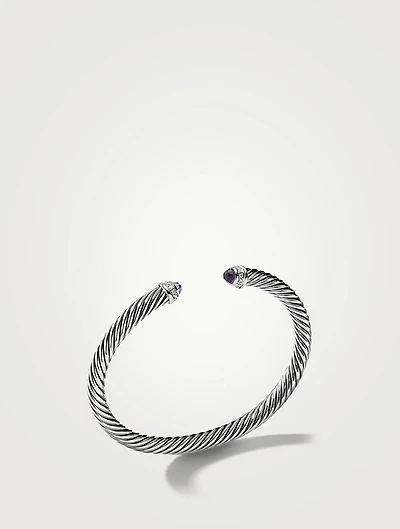 Cable Classics Bracelet Sterling Silver With Amethyst And Pavé Diamonds