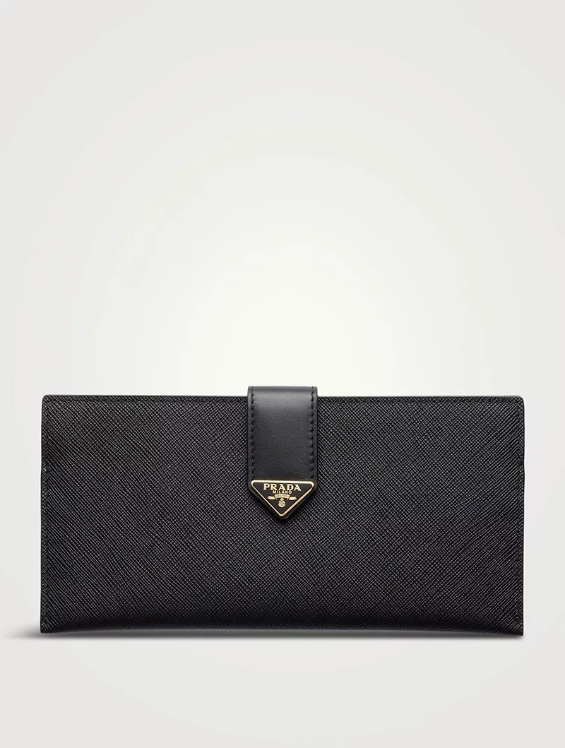 Large Saffiano And Leather Wallet